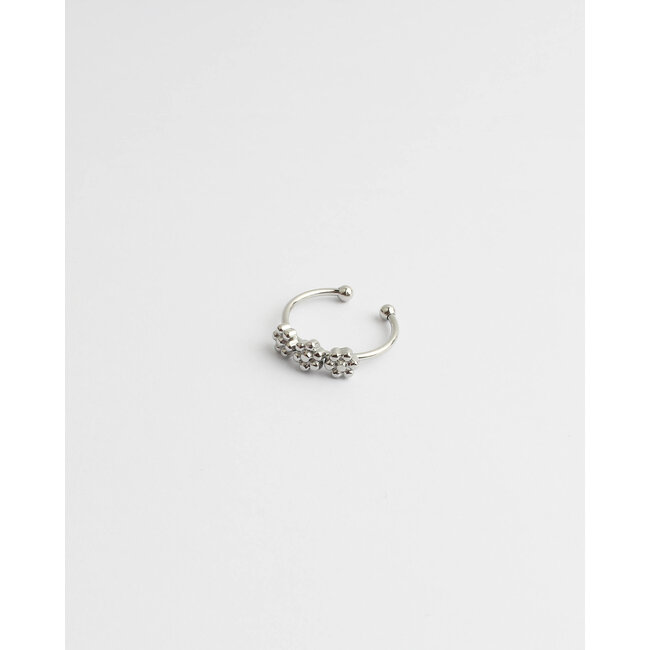 Trois Fleurs 'Ring Silver - Acero inoxidable (ajustable)