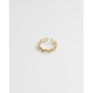 'Regina' ring gold - stainless steel (verstelbaar)