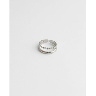 'Remi' ring silver - stainless steel (adjustable)