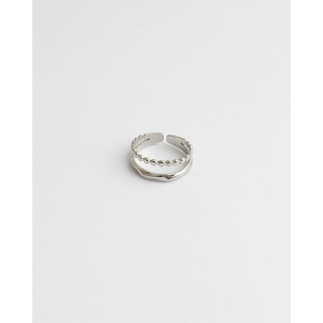 'Remi' ring silver - stainless steel (adjustable)