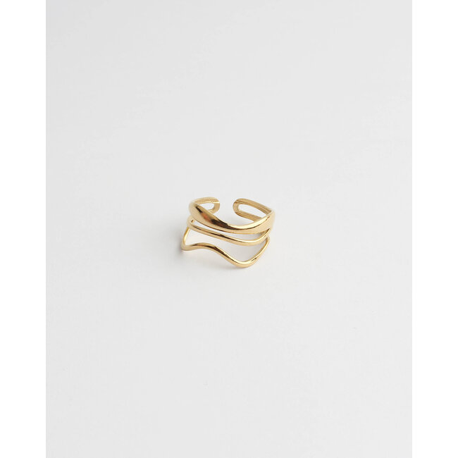 'MONTAIGNE' RING - STAINLESS STEEL (VERSTELBAAR)