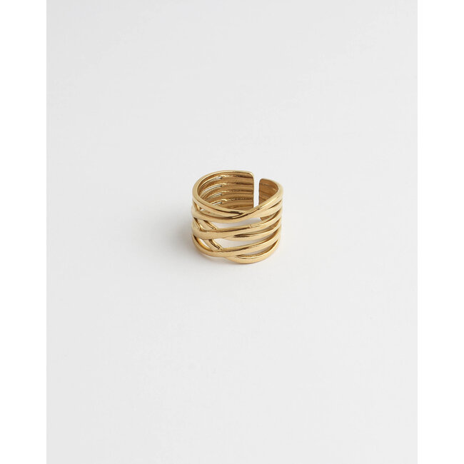 'LINDSAY' RING - STAINLESS STEEL (ADJUSTABLE)