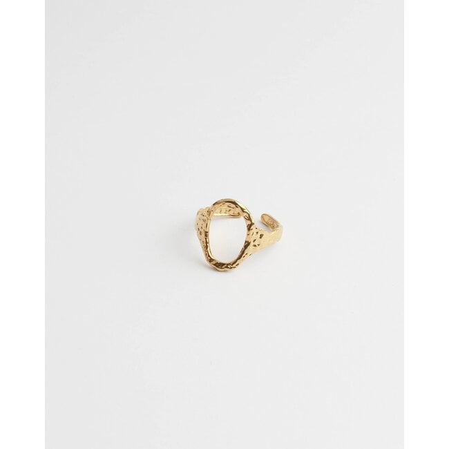 'Liliane' ring gold - stainless steel (adjustable)