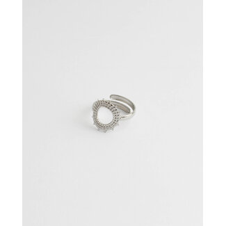 'SUNSET' RING ZILVER - STAINLESS STEEL (VERSTELBAAR)