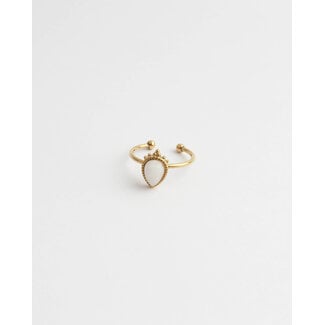 Lara 'Ring Gold White -acero inoxidable (ajustable)