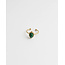 'LARA' RING GOLD GREEN - STAINLESS STEEL (ADJUSTABLE)