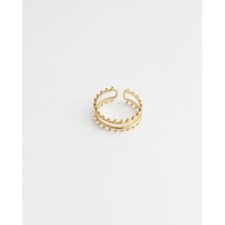 'Dunya' Ring Gold - stainless steel (verstelbaar)