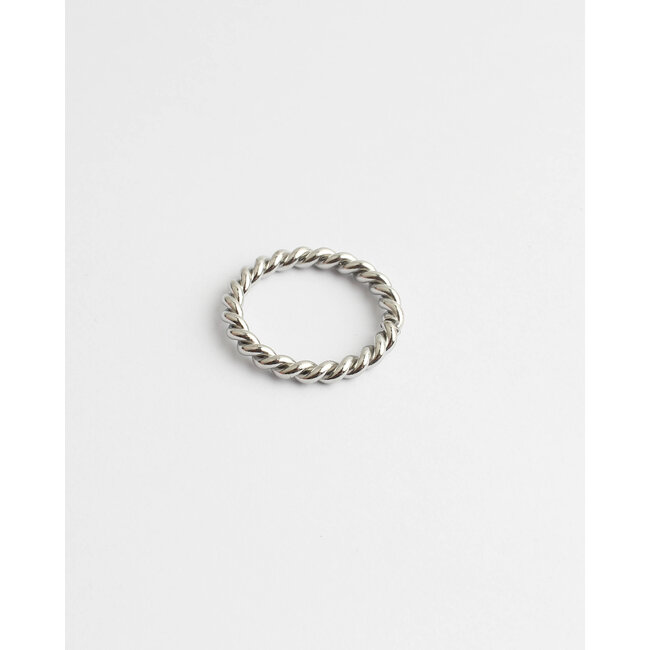 'Yara' ring silver - stainless steel (adjustable)