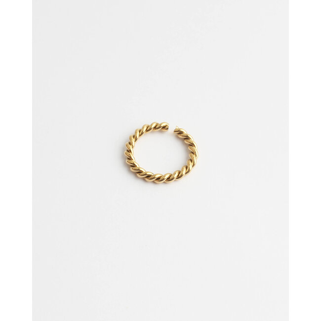 'Yara' ring gold - stainless steel (adjustable)