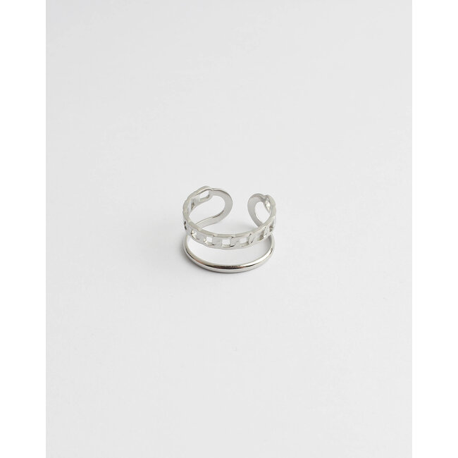 Ring 'Verona' Silber - Edelstahl (verstellbar)