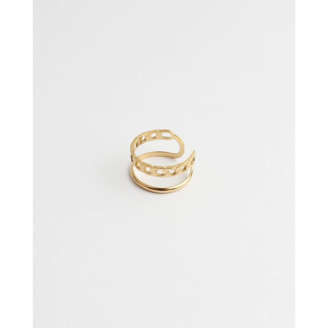 Ring 'Verona' Gold - Edelstahl (verstellbar)