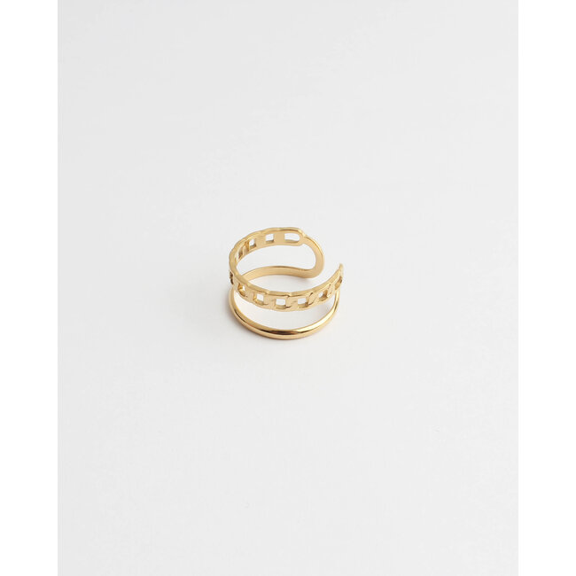 Verona 'Ring Gold - Acero inoxidable (ajustable)