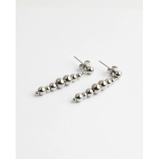 "Jailey" Boucles d'oreilles ARGENT - Acier inoxydable