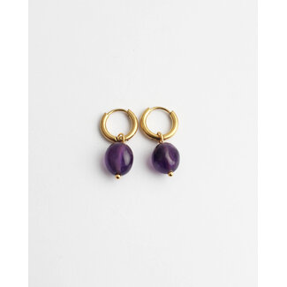 'Violet' earrings GOLD - Stainless Steel