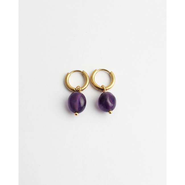 Pendientes 'Violet' ORO - Acero inoxidable