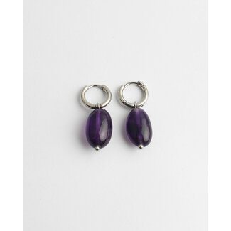 'Violet' earrings SILVER - Stainless Steel