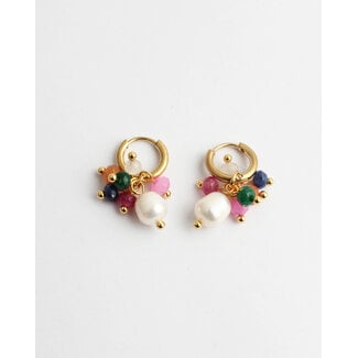 Boucles d'oreilles 'Madi' or - acier inoxydable