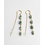 'Daniëlle' earrings Green & Gold  - Stainless Steel