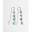 Boucles d'oreilles 'Daniëlle' turquoise & argent - Acier inoxydable