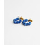 'Babs' Ohrringe blau & gold – Edelstahl