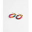 'Babs' earrings multicolor & gold - stainless steel