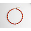 'Oliviana' necklace orange & purple - stainless steel