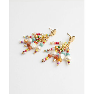 'Crazy for color' EARRINGS GOLD - Stainless Steel