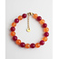 Armband 'Oliviana' Orange & Lila - Edelstahl