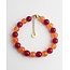 Bracelet 'Oliviana' Orange & Violet - acier inoxydable