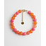 Armband 'Oliviana' Orange & Pink - Edelstahl