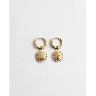 'Sunflower' EARRINGS GOLD - Stainless Steel