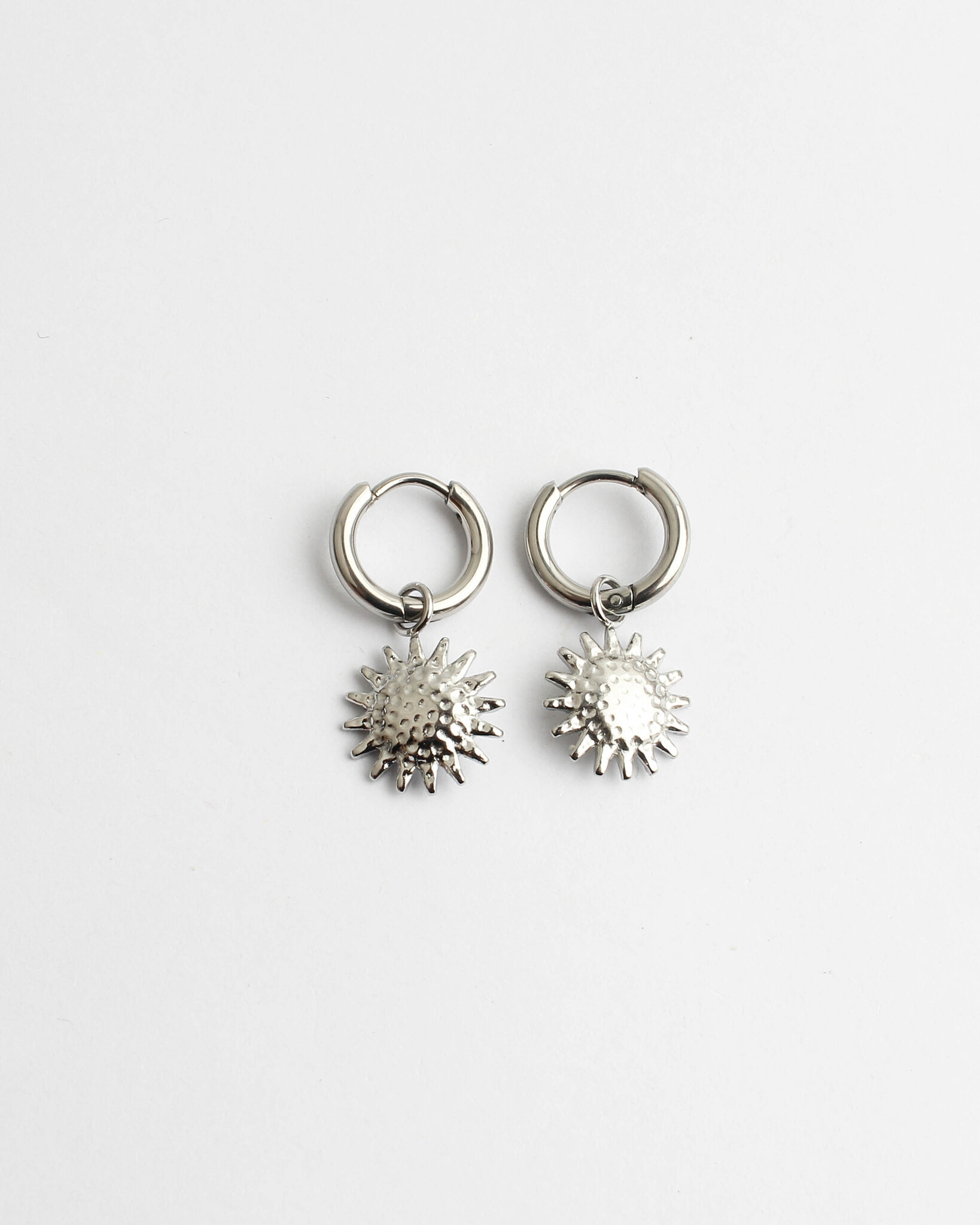 Sunflower earrings best sale silver