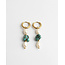 'Cyaan' PENDIENTES ORO - Acero Inoxidable