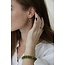'Dominique' EARRING GOLD GREEN - Stainless Steel