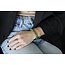 "Vive" RING GOLD GREEN - Stainless steel (verstelbaar)