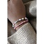 Bracciale 'Rose' Rosa e Arancione - acciaio inossidabile