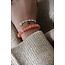 Armband 'Oliviana' Orange & Pink - Edelstahl