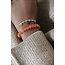 "Kyra" Bracelet OR ROSE & ORANGE - Acier inoxydable