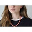 'Oliviana' necklace Light Pink & Orange - stainless steel