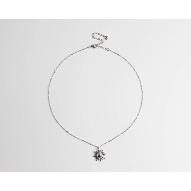 Collier 'Sunny side up' ARGENT - acier inoxydable