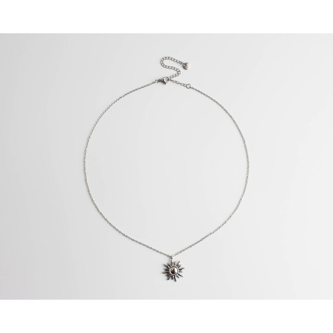 'Sunny side up' necklace SILVER - stainless steel