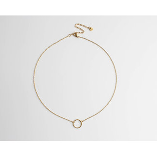 Circle Necklace Gold - stainless steel