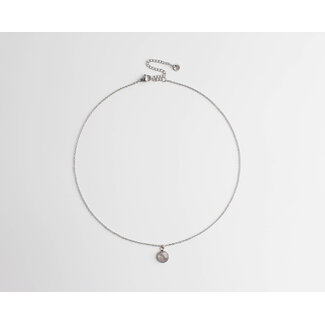 Rose Quartz ketting zilver - Stainless Steel