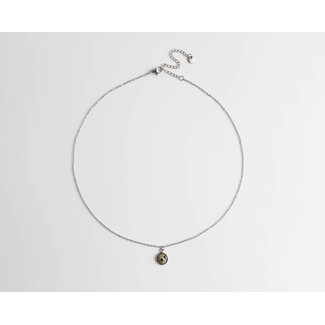 Dalmatiner Jaspis Halskette Silber - Edelstahl