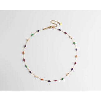 Collier 'Sophia' Pierres Naturelles Multicolore 2.0  Acier inoxydable