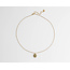Halskette „Jolie“ aus grünem Naturstein, Gold – Edelstahl