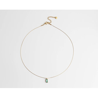'Feline' Necklace Blue/green & Gold - Stainless Steel