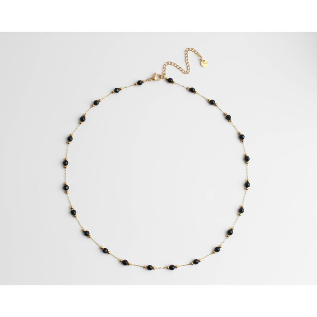 Collier 'Sophia' Noir - Acier Inoxydable