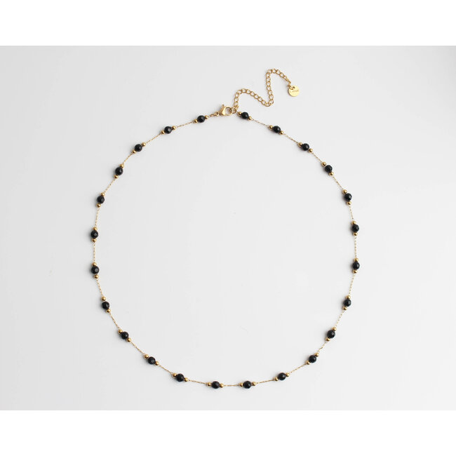 'Sophia' Necklace  Black - Stainless Steel