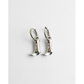 'Cowboy boots' earrings silver - stainless steel